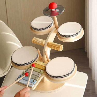 MiniMaestro | Descubre la diversión musical - Set de batería de madera y xilófono para niños